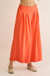 The Greii Flowy Front Pleated Pants Coral 30a