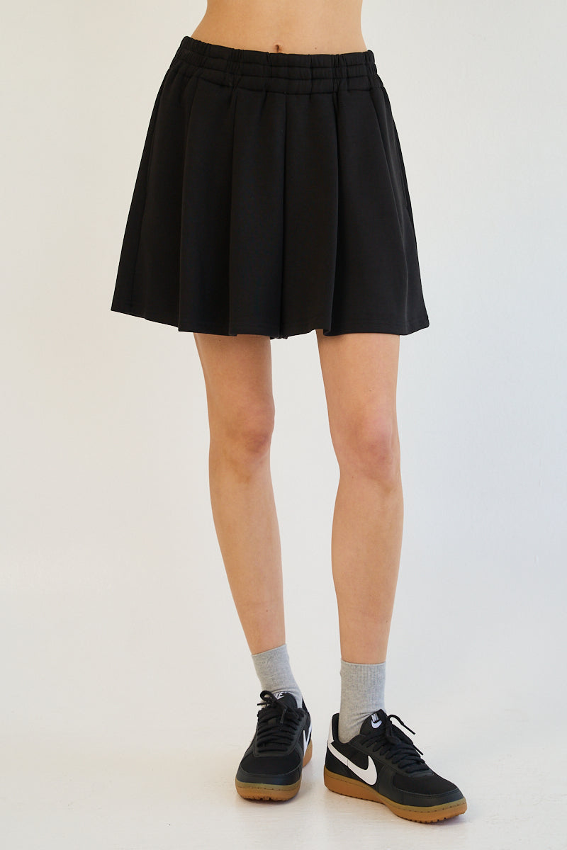 The Greii Black Modal Blend Pleated Shorts 30a