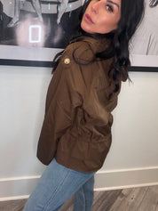 Luxe Brown and Gold Button Jacket