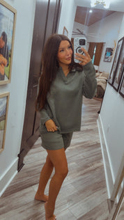 Every Greeen Comfy Vneck Long Sleeve Top