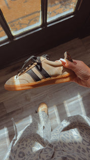 Corky Camel Black Striped Sneakers