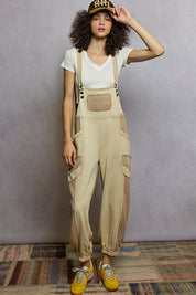 POL Sand and Taupe Relaxed Jumpsuit