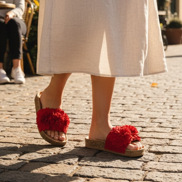 Corky Wild Child Red Flower Sandals