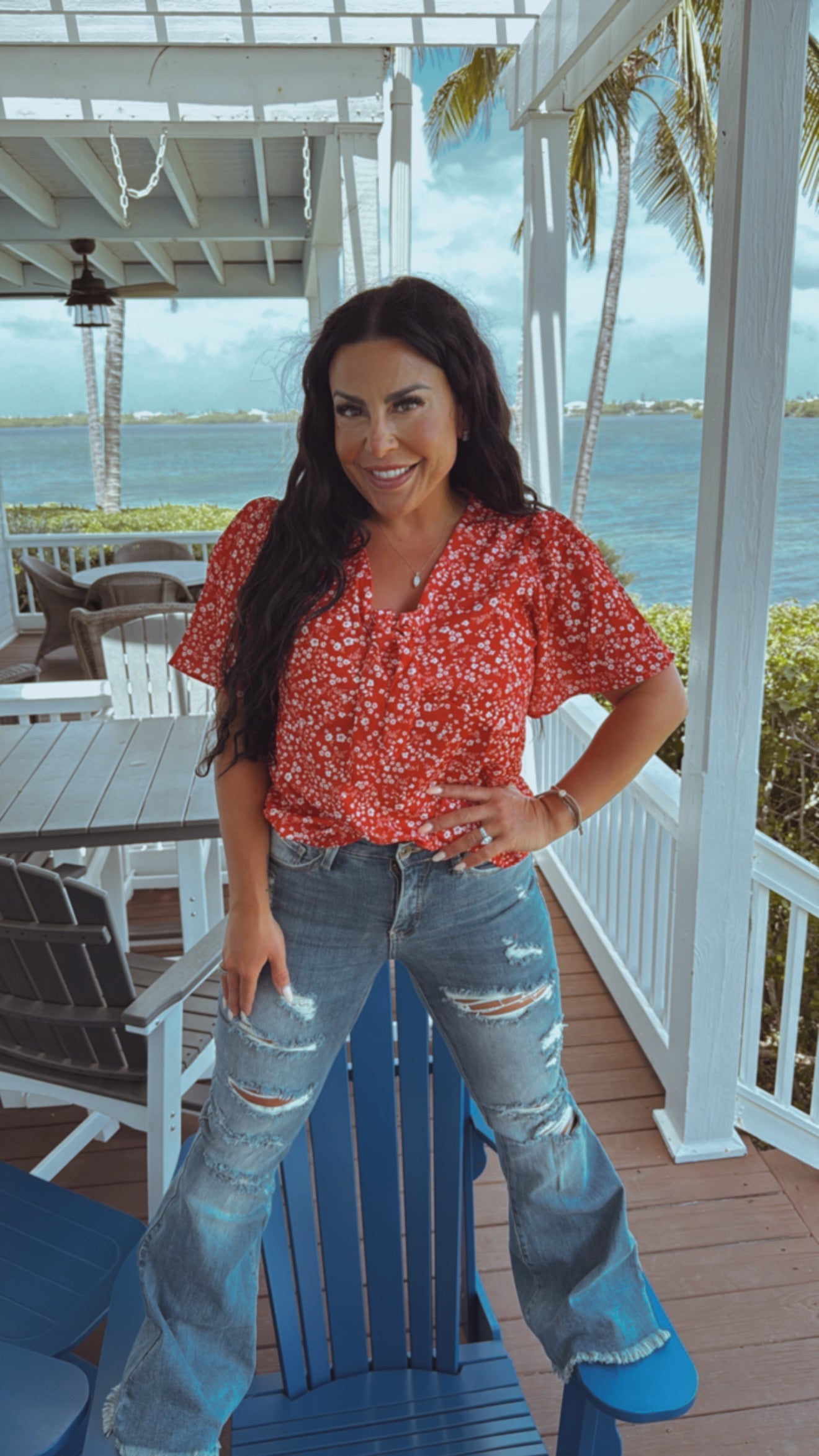 High Rise Heavy Distressed Boot Cut Special A Jeans