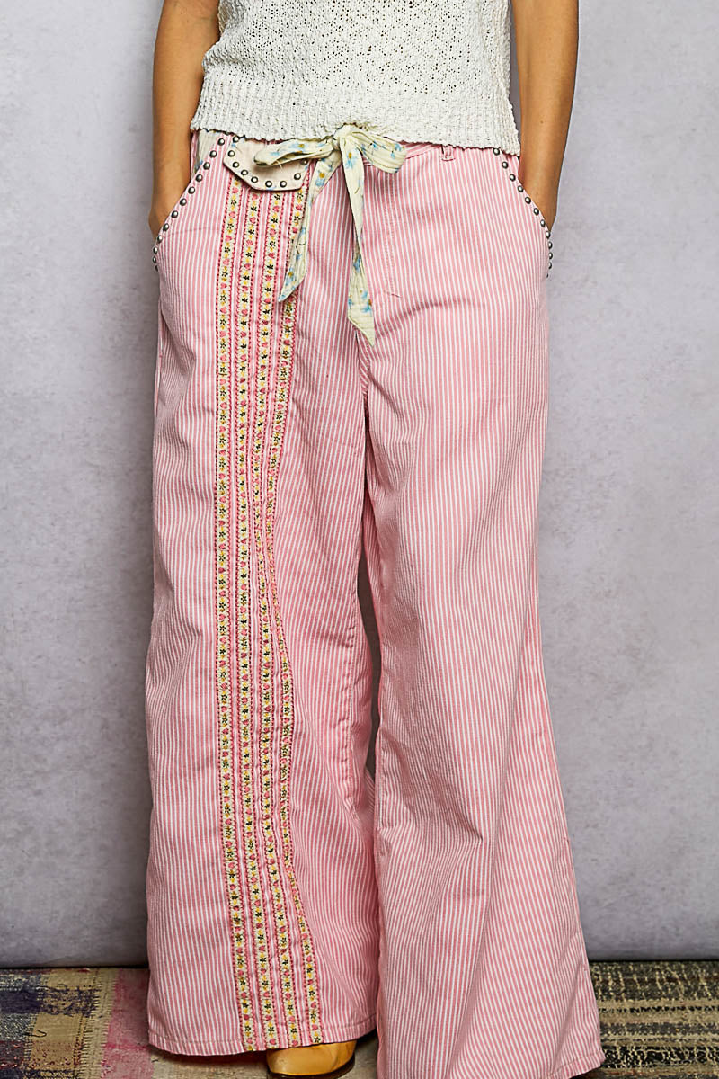 POL Striped Pink Joggers