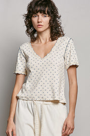 Pol Cream and Floral Chic Top  30a