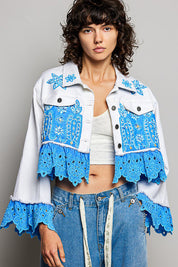 POL Ivory and Blue Jacket