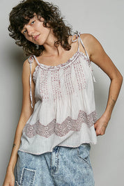 POL Rose Pink Woven Tank