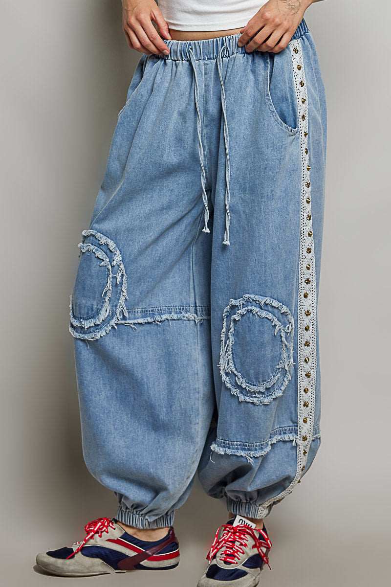 POL Denim Woven Joggers