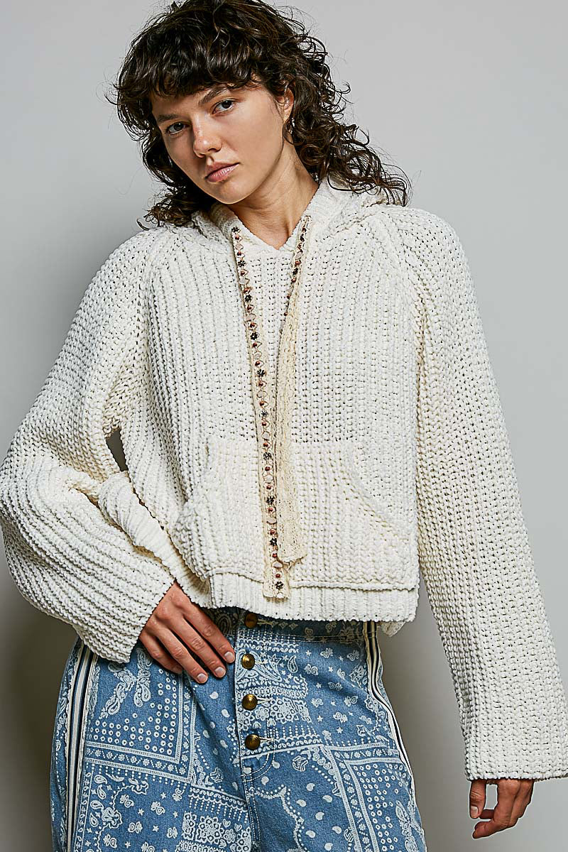 POL  Luxe White Hoodie