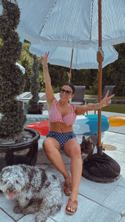 DTW Exclusive Navy and White Star Bathing Suit Bottom