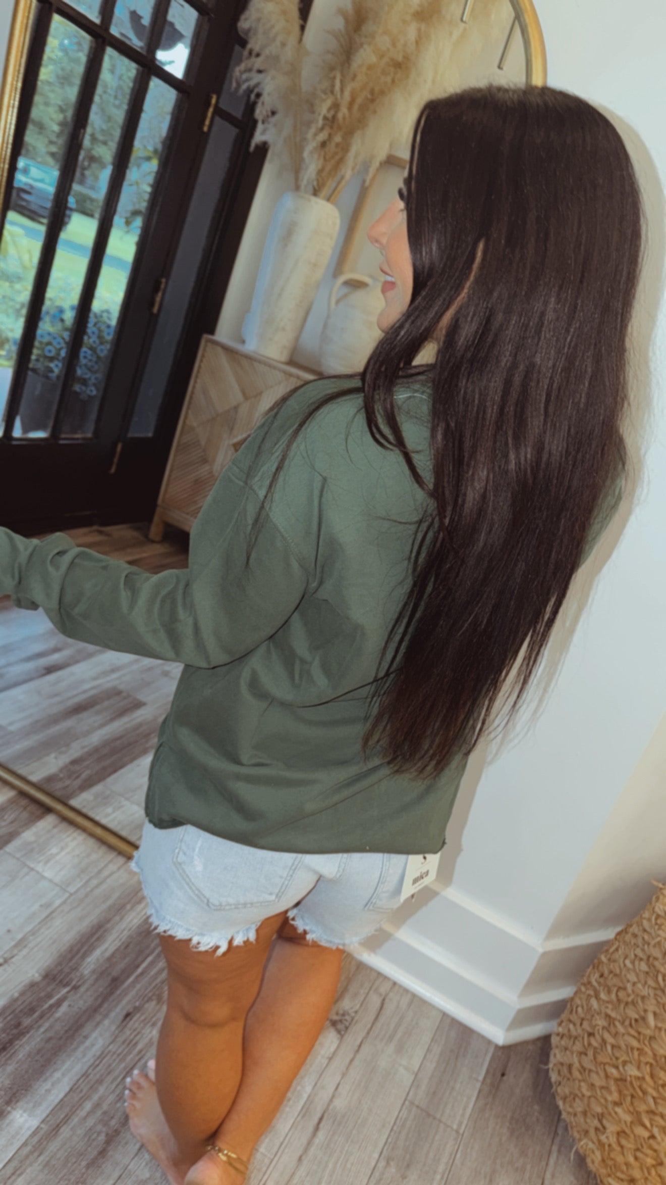 Ultra Soft Forest Green Vneck Pullover