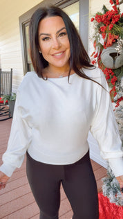 White Ultra Soft Boat Neck Top