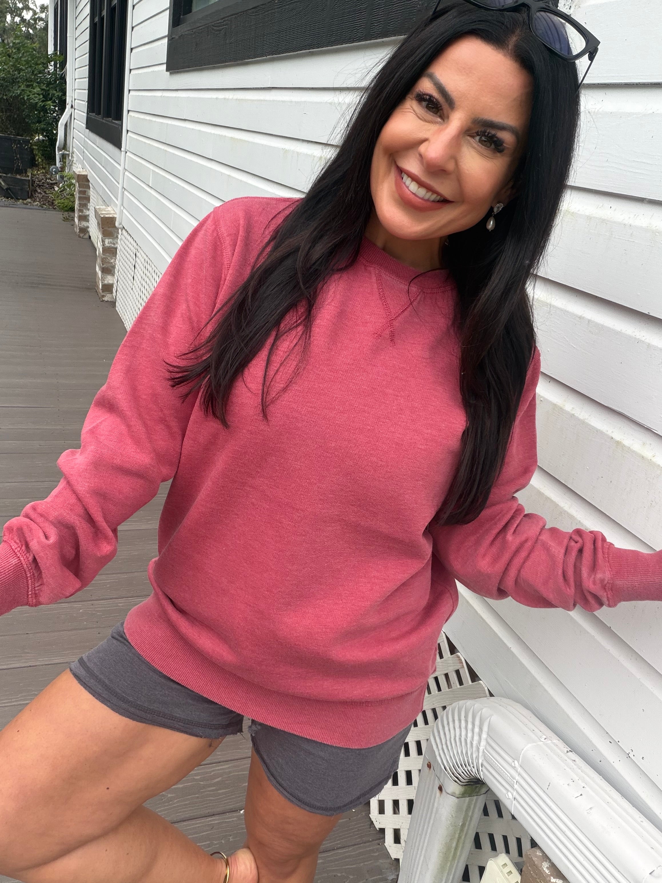 Barn Red Ultra Soft Loose Fit Crewneck