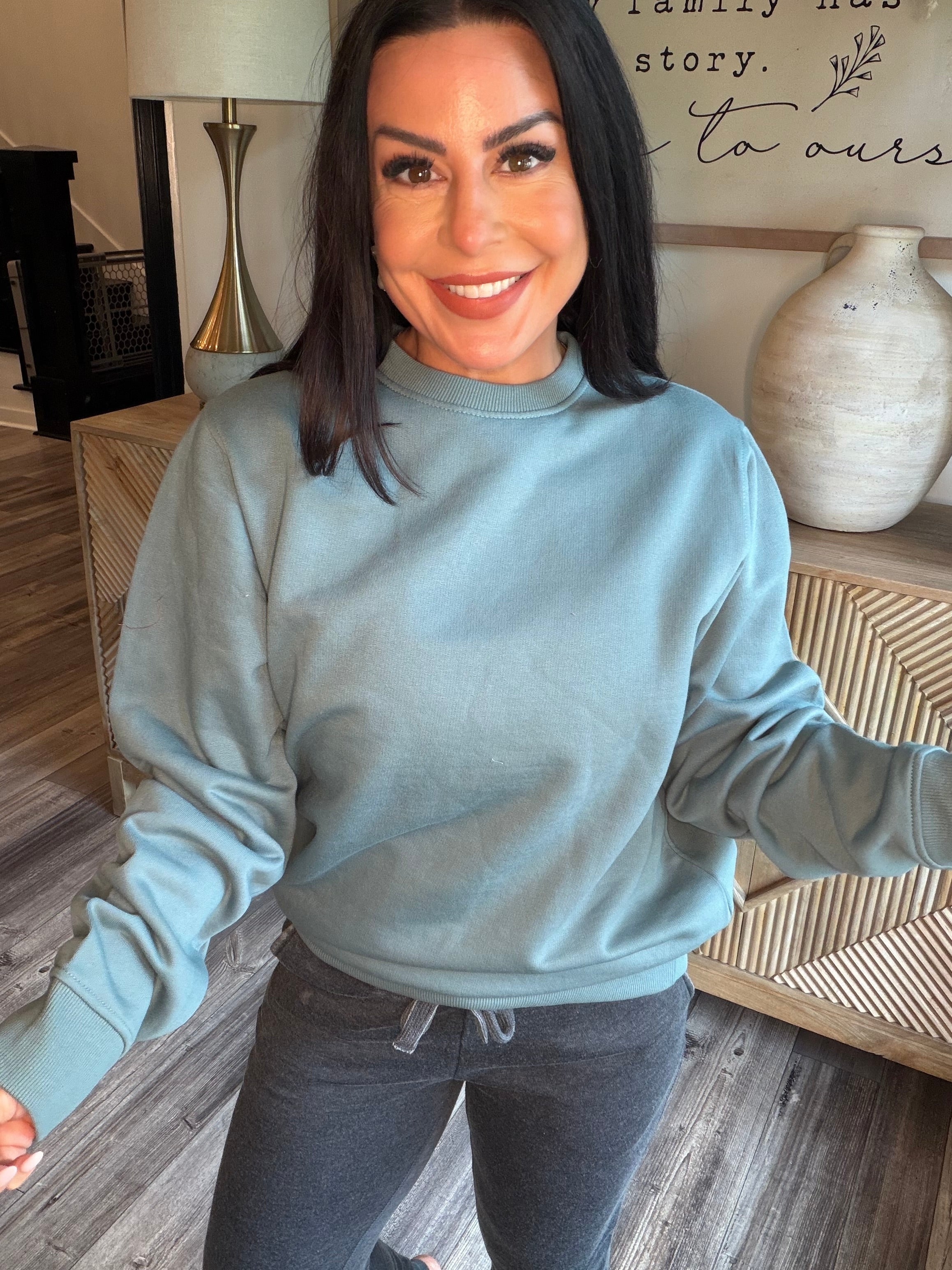 Ultra Soft Light Blue Comfy Crewneck