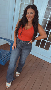 Sassy Red Lace Body Shaping Bodysuit