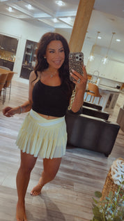Athletic Sassy Yellow Twirl Skort