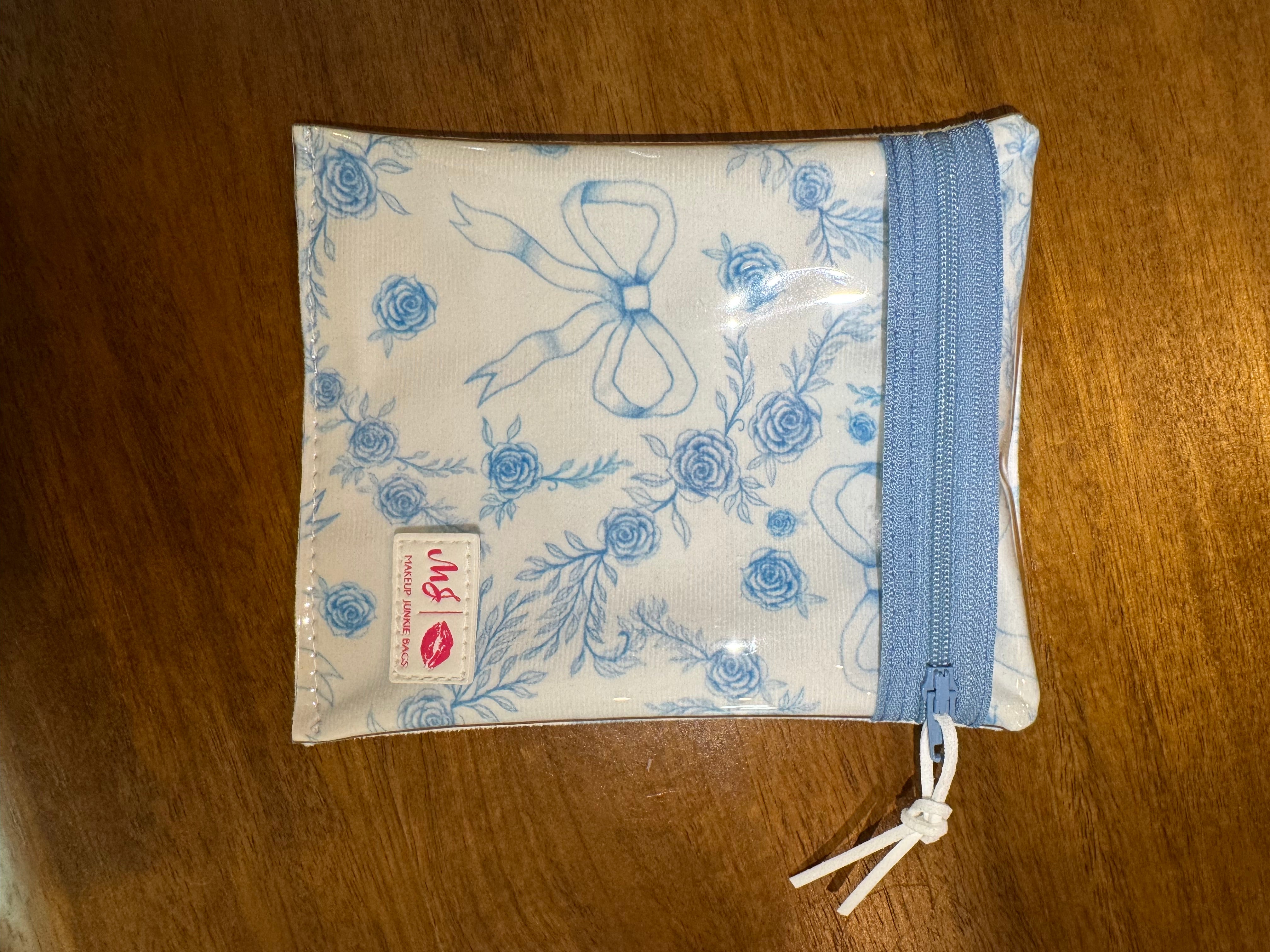 Jeaneane's Custom Make Up Junkie Bag Bows and Roses