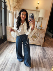 Dark Denim Straight Leg Jeans