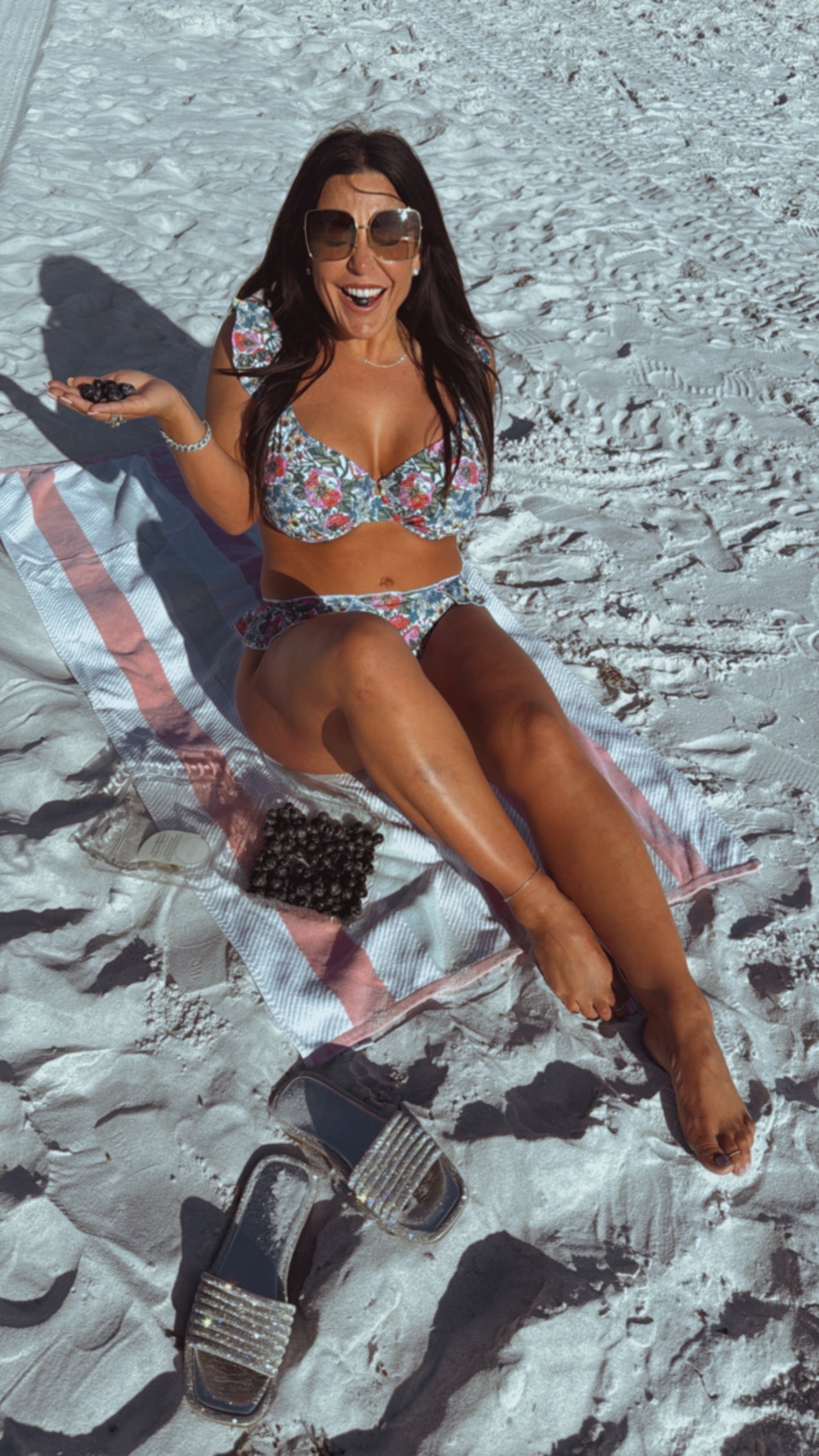 DTW Exclusive Multi Color Floral Bikini Top