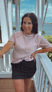 Chic Black Tie Waist Skort