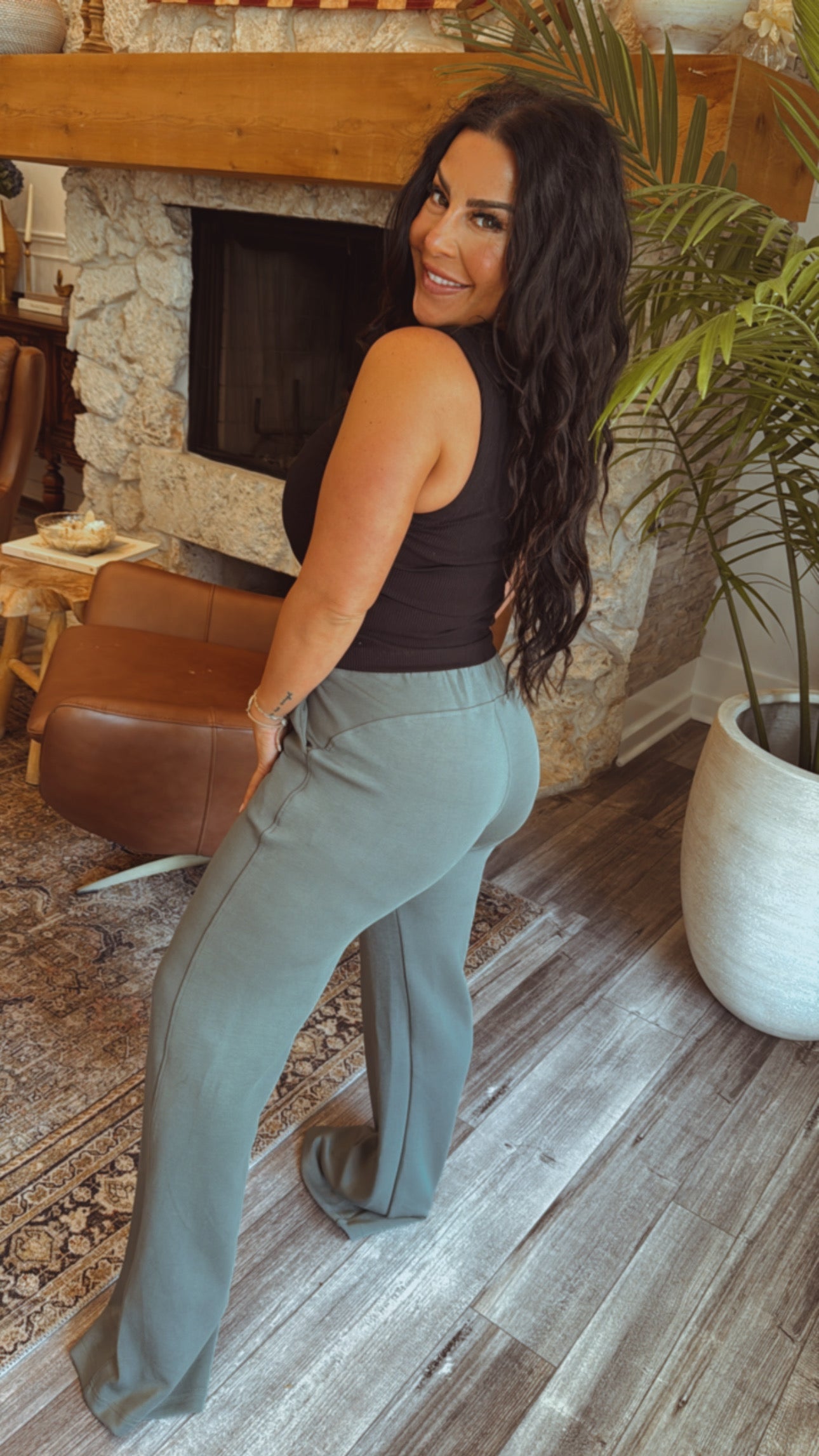 Heaven Soft Sage Straight Leg Joggers