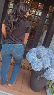 Judy Blue High Rise Dark Wash Shield Pocket Jeans