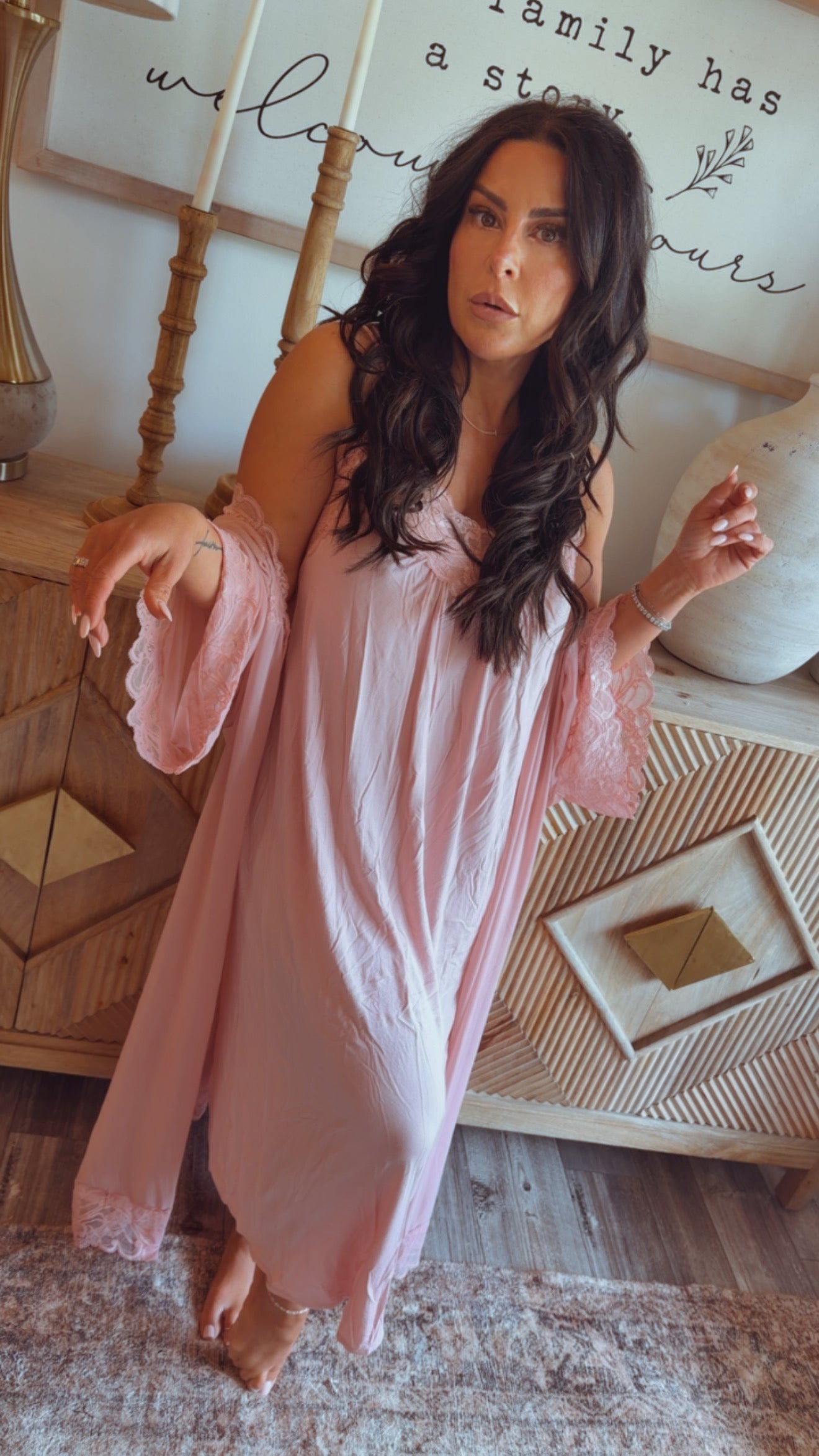 Jeaneanes Favorite Customer Silky Pajama and Robe Set