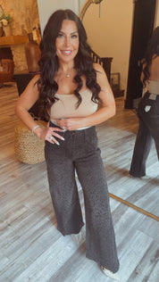 “Diamonds at Midnight” Black Leaopard Spakling Diva Jeans