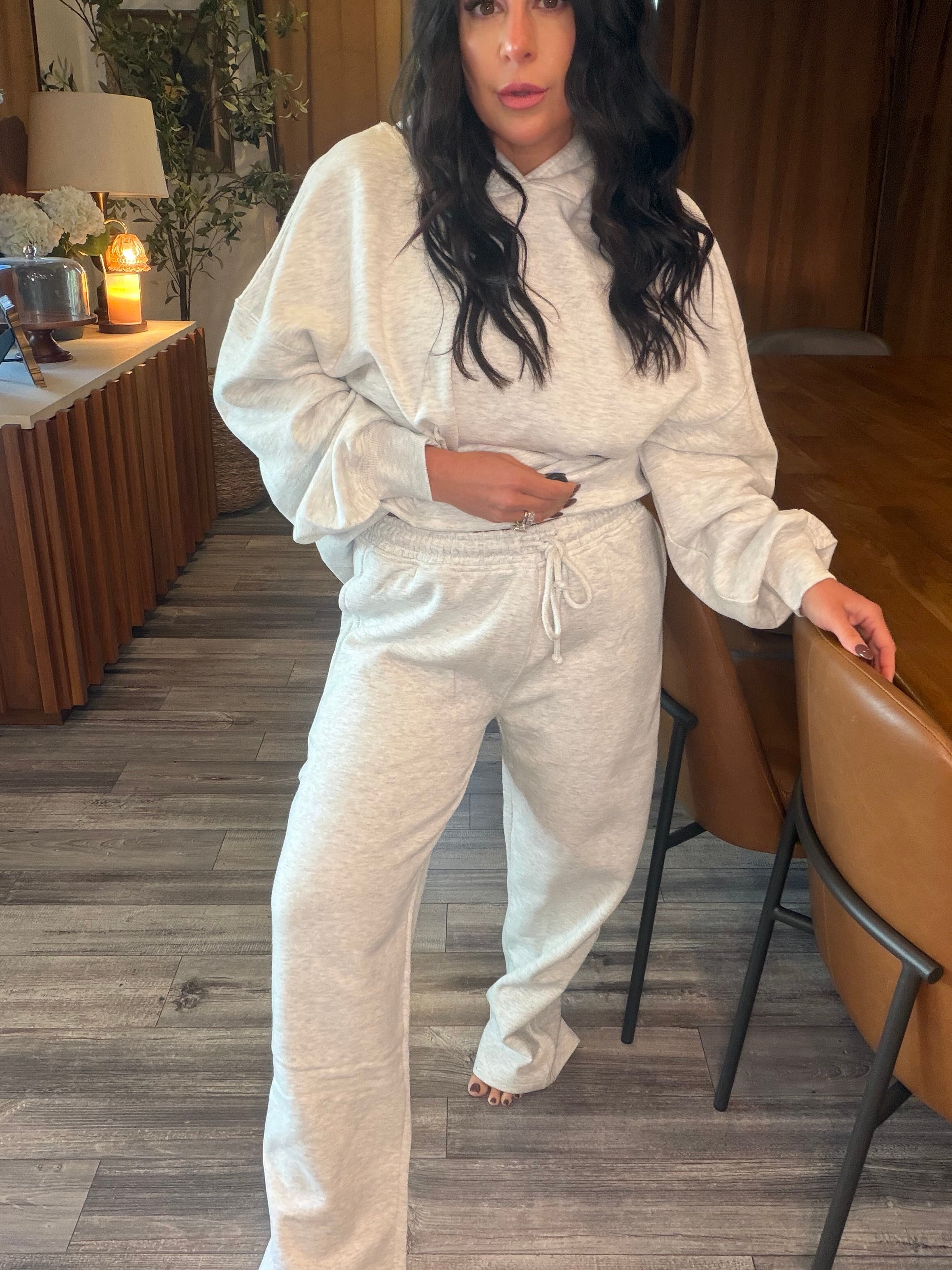 Light Grey Straight Leg Joggers