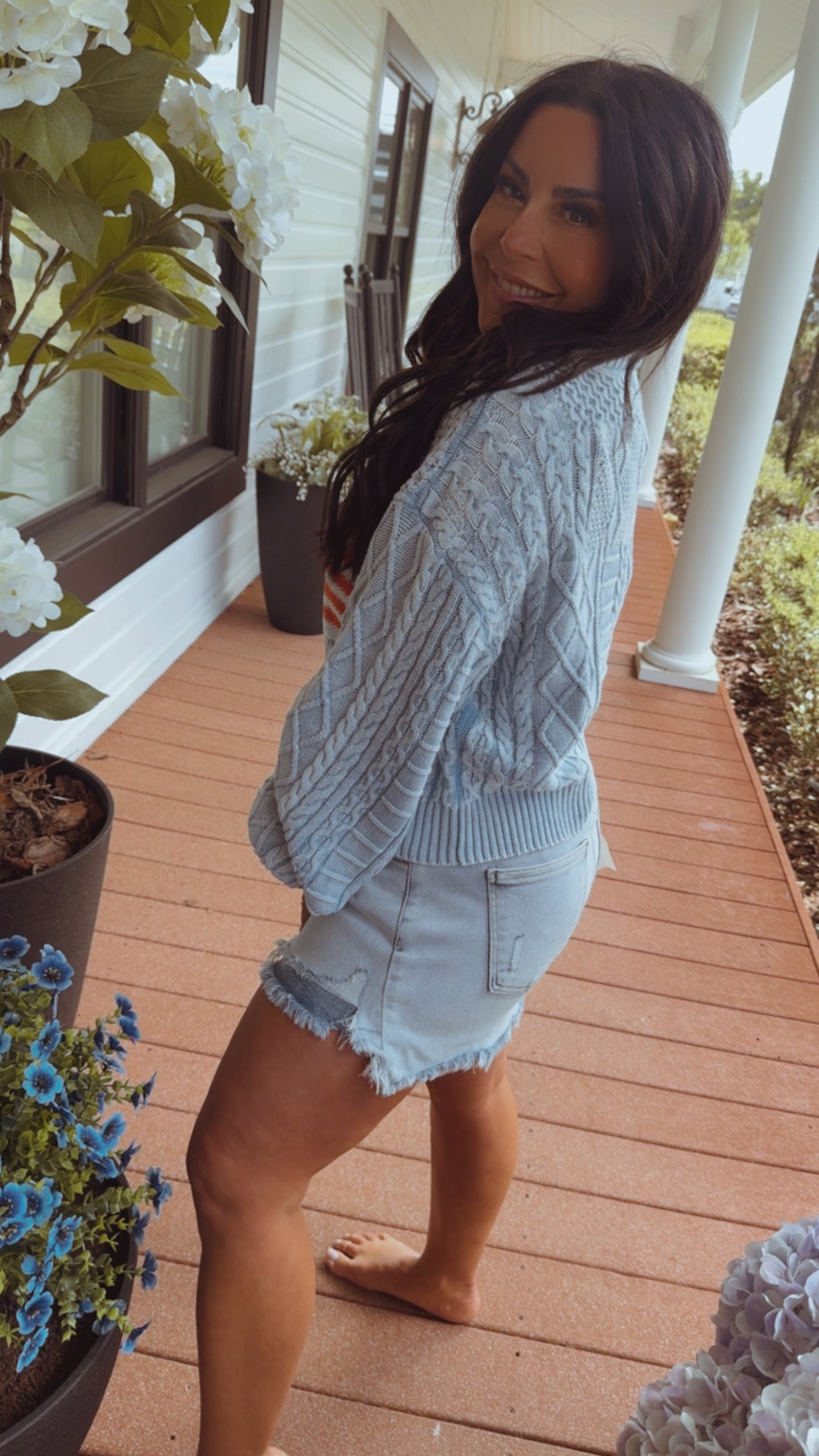 Risen Light Acid Wash High Rise Skort