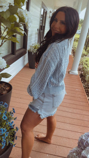 Risen Light Acid Wash High Rise Skort