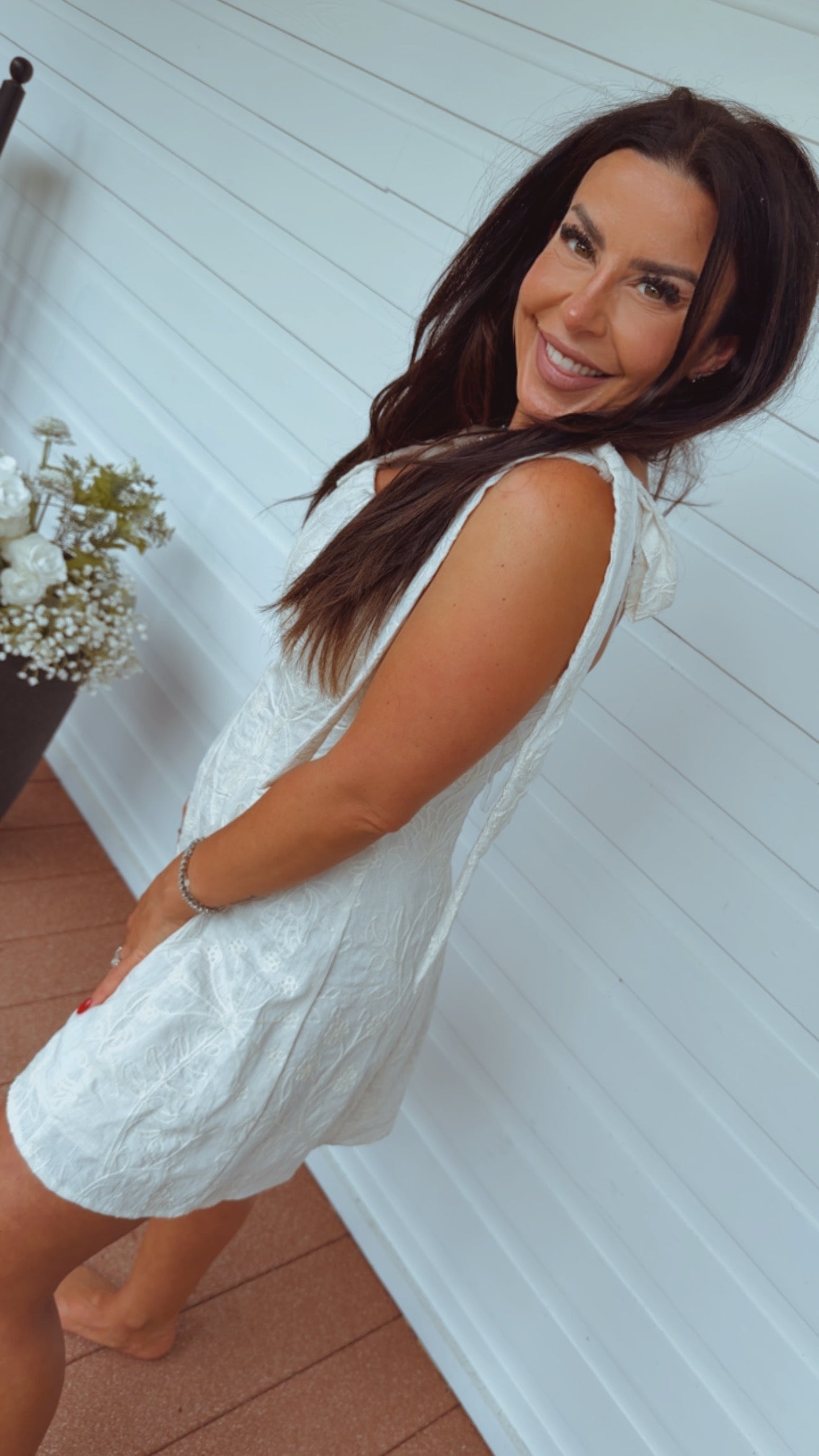 Sassy Lace Cream Romper