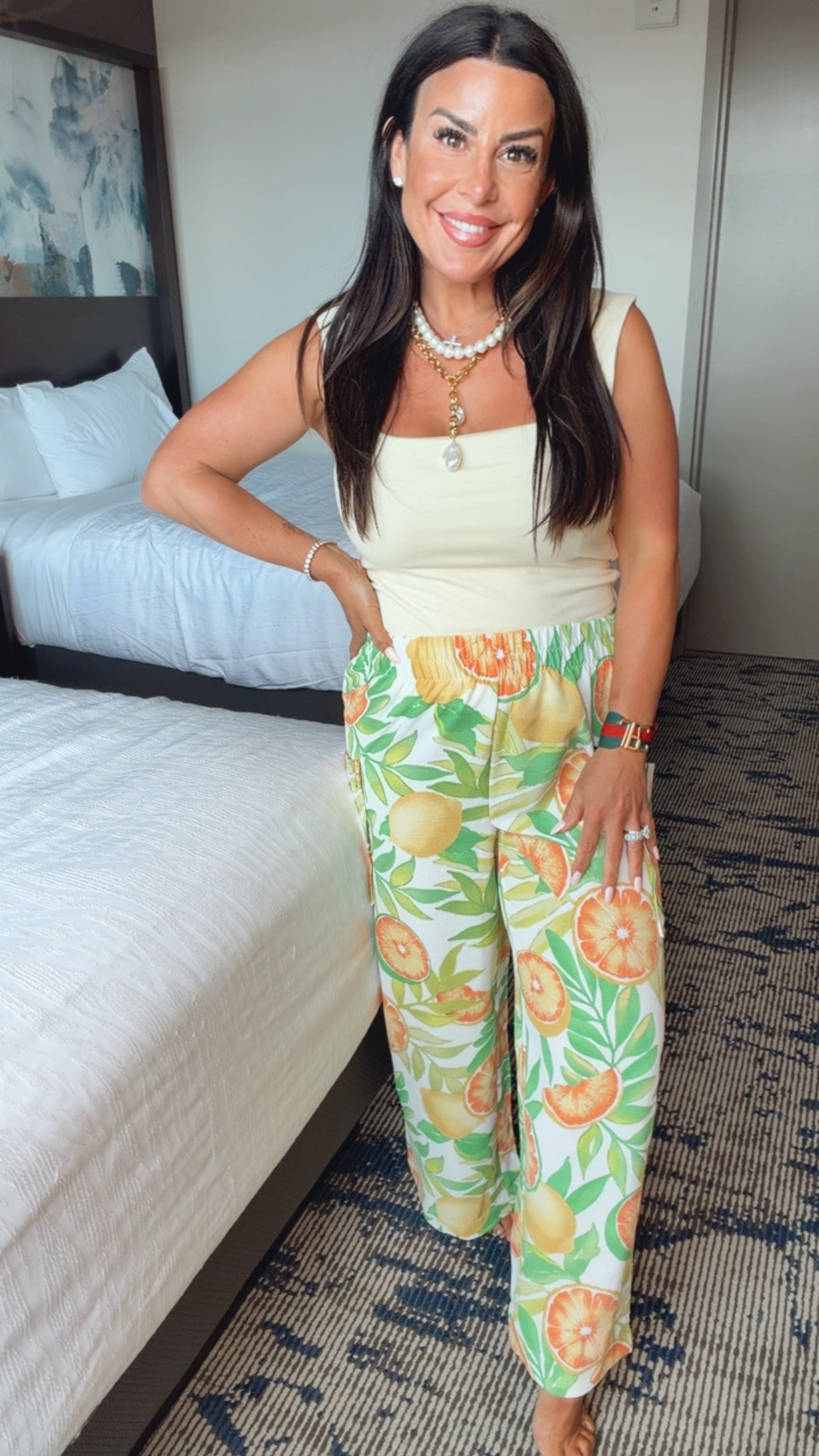 Chic Loose fit Lemon Pants