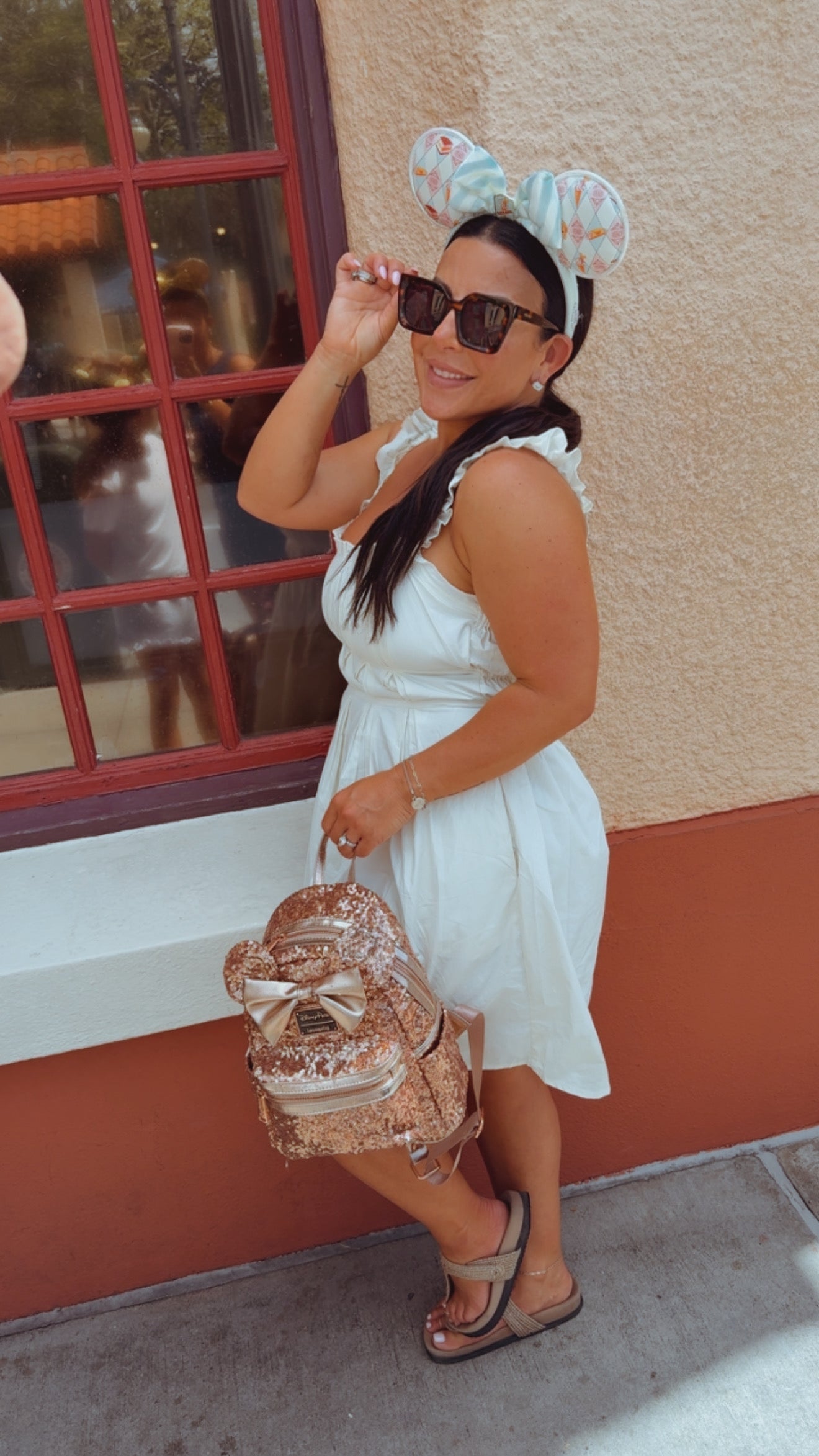 Taupe Pleated Ruffle Strap Dress