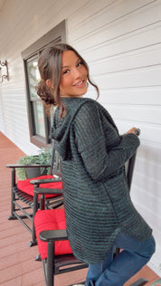 Black and Green Sparkling Cardi