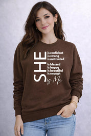 She is Me Sweatshirt (Dark brown)