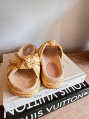 Mia Natural Knot Strap Sandals