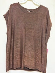 Copper Soft Round Neck Short Sleeve Top