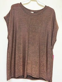 Copper Soft Round Neck Short Sleeve Top