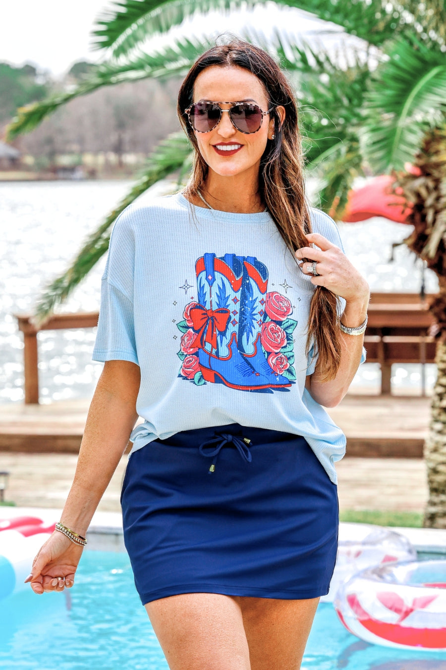 Patriotic Boots Waffle Tee