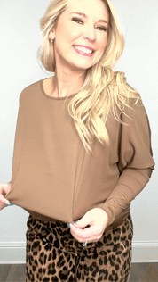 Long-sleeve Crewneck, Brown