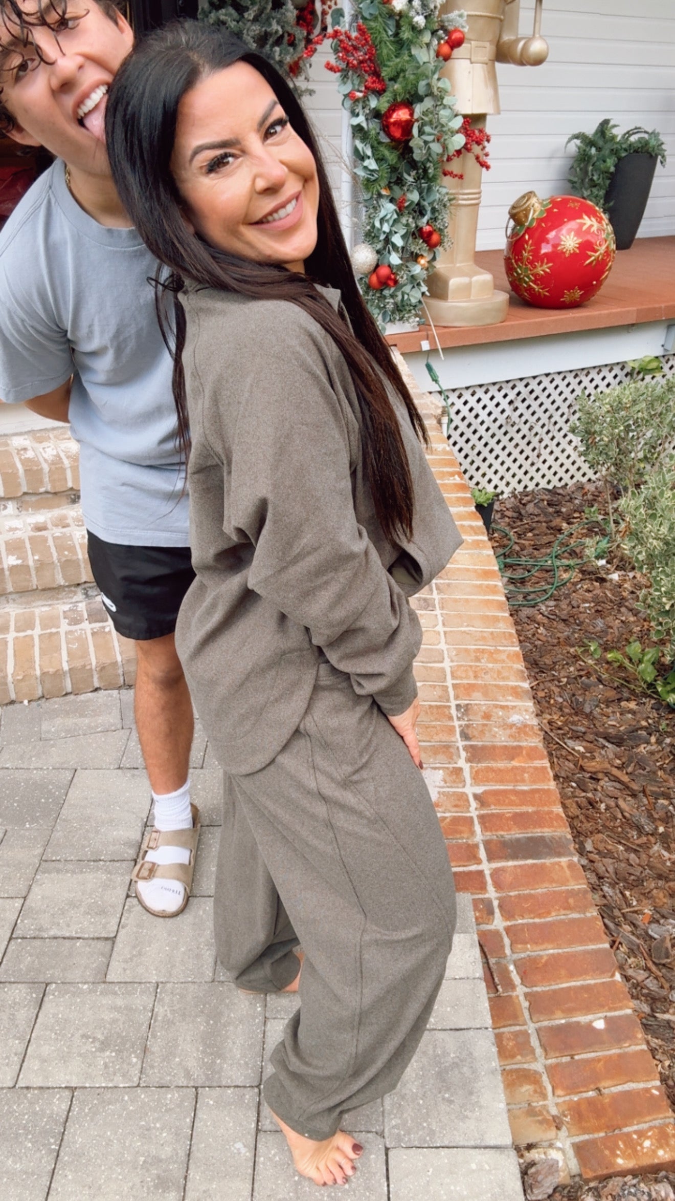 Olive 1/4 Button Long Sleeve Sweater