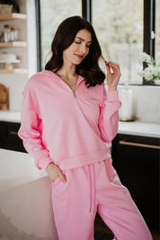 Pink Scuba Pants Set