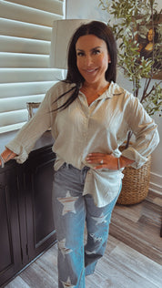 Judy Blue Medium Wash High Waist Distressed Star Straight Leg Jeans