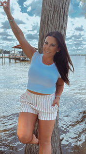 Pink Taupe Textured Shorts