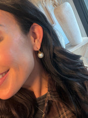 Gold and Pearl Chic Dangle Earring