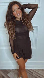 Sassy Black Linen Skort