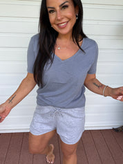 Ultra Soft Heather Grey Lounge Shorts