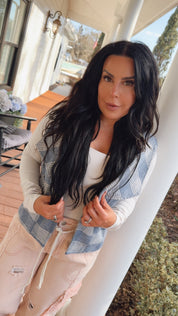 Ultra Soft Denim Blue Shacket Vest